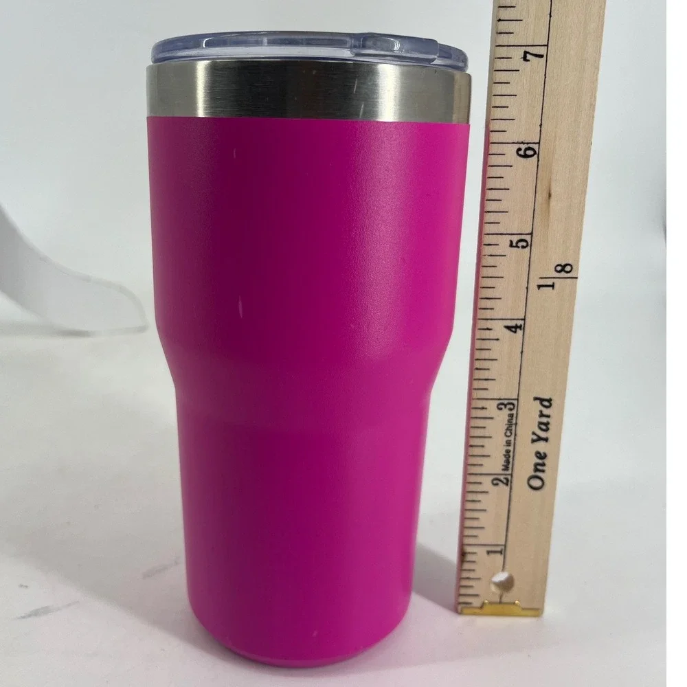 Stanley Tumbler Unisex 20oz Magenta Pink Excellent Insulated Stainless Steel Cup - Picture 7 of 7